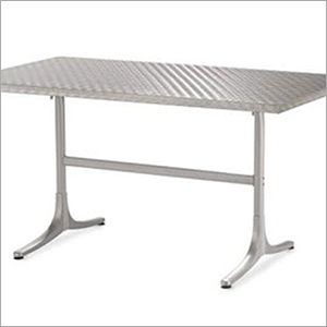 Steel Dining Table - 60x30 inches, Polished Stainless Steel | Modern Rectangular Design, Easy Assembly, Alluring Decor