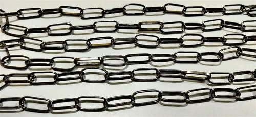 स्क्वायर ब्लैक प्लेटेड रेक्टेंगल लिंक चेन