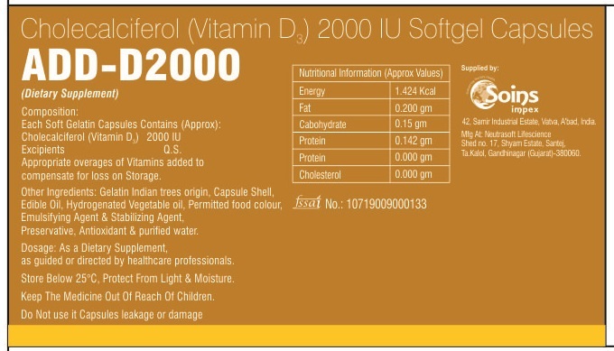 Cholecalciferol 2000iu