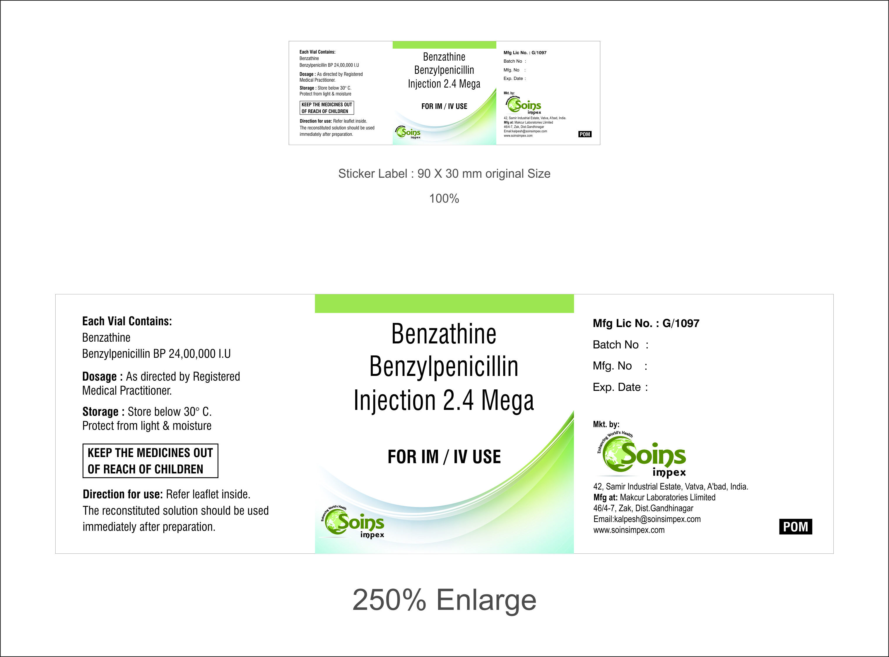 Benzathine Benzylpenicillin 2.4 Mega