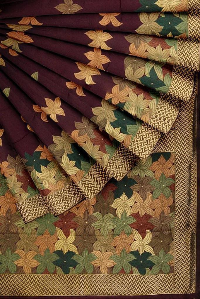 Jacquard Saree - Lichi Silk Weaving With Rich Pallu | Multi-color, Traditional Style For All Seasons