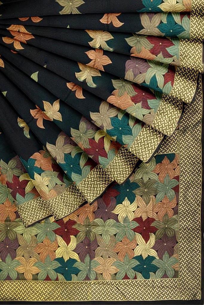 Jacquard Saree - Lichi Silk Weaving With Rich Pallu | Multi-color, Traditional Style For All Seasons