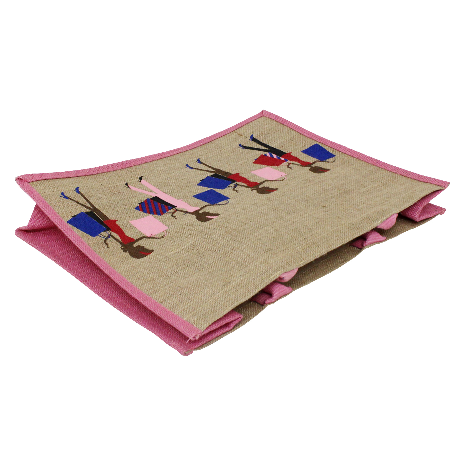 Customized Pp Laminated Jute Bag With Padded Rope Handle