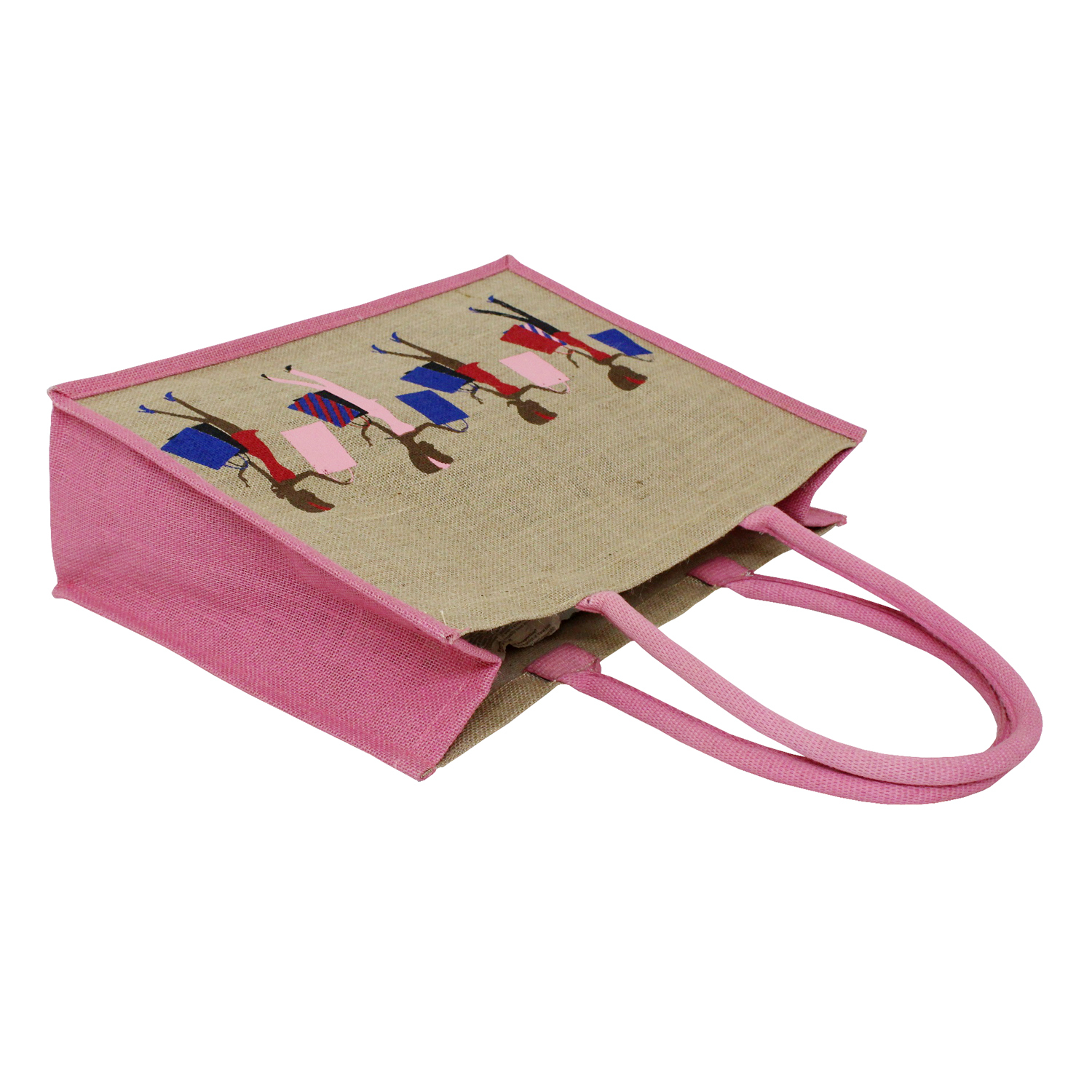 Customized Pp Laminated Jute Bag With Padded Rope Handle