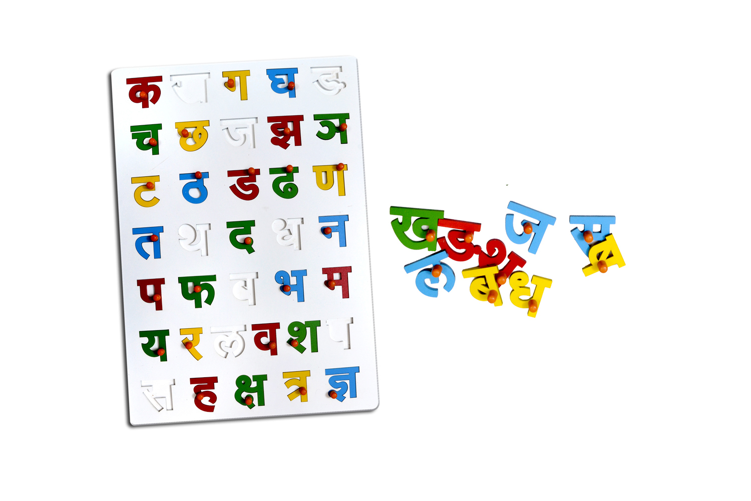 Kidken Hindi Alphabets Consonant | Hindi Alphabet Puzzle Board Consonant | Wooden Alphabet Puzzle Hindi For Kids Age Group: 3 To 5 Years