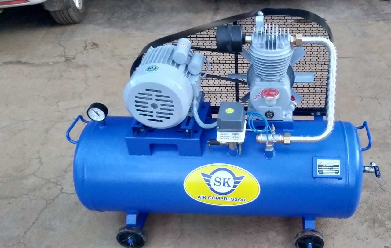 Blue Red Reciprocating Air Compressor