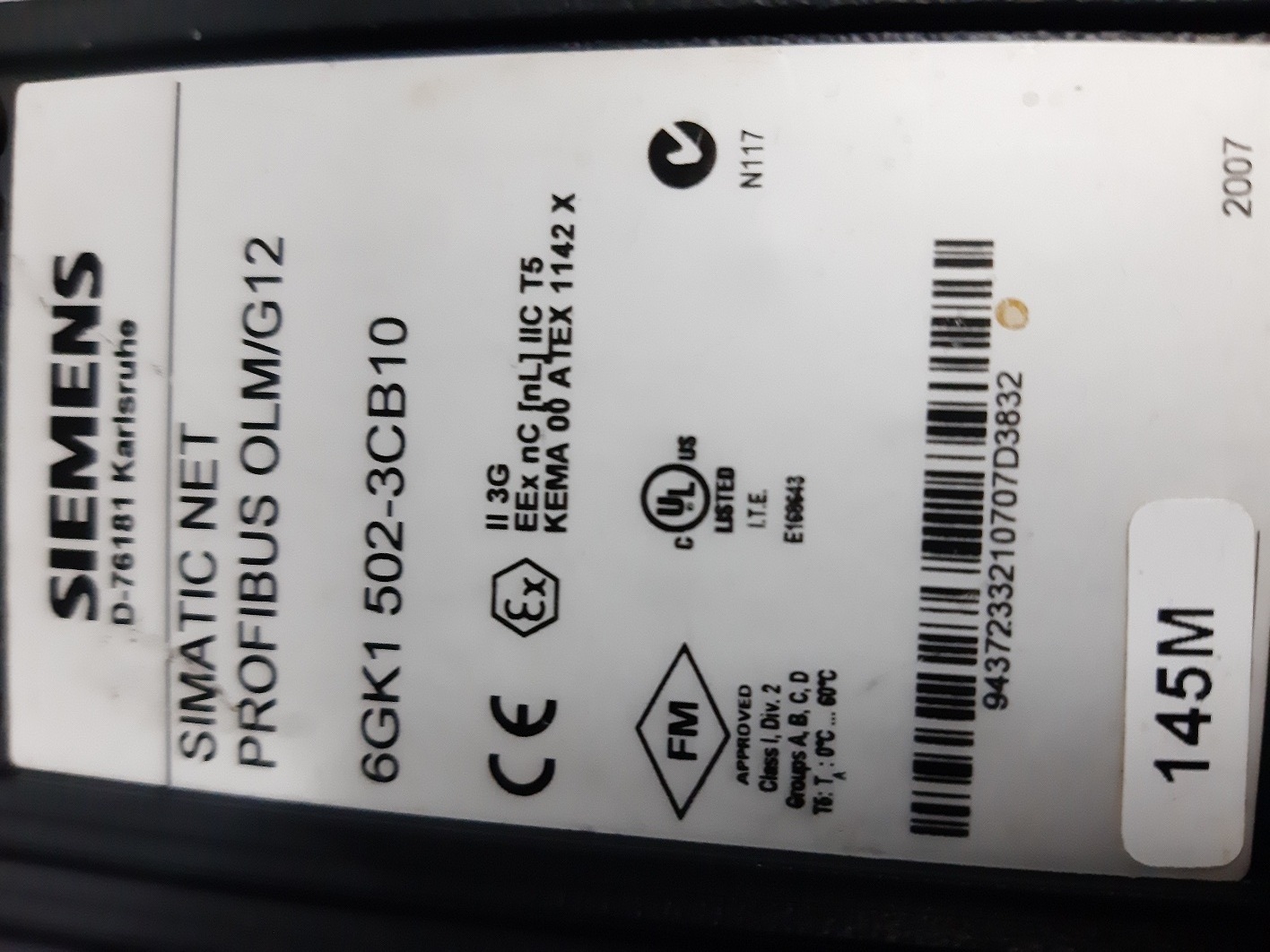 Siemens Simatic Net Pb Olm/g12 6gk1 502-3cb10