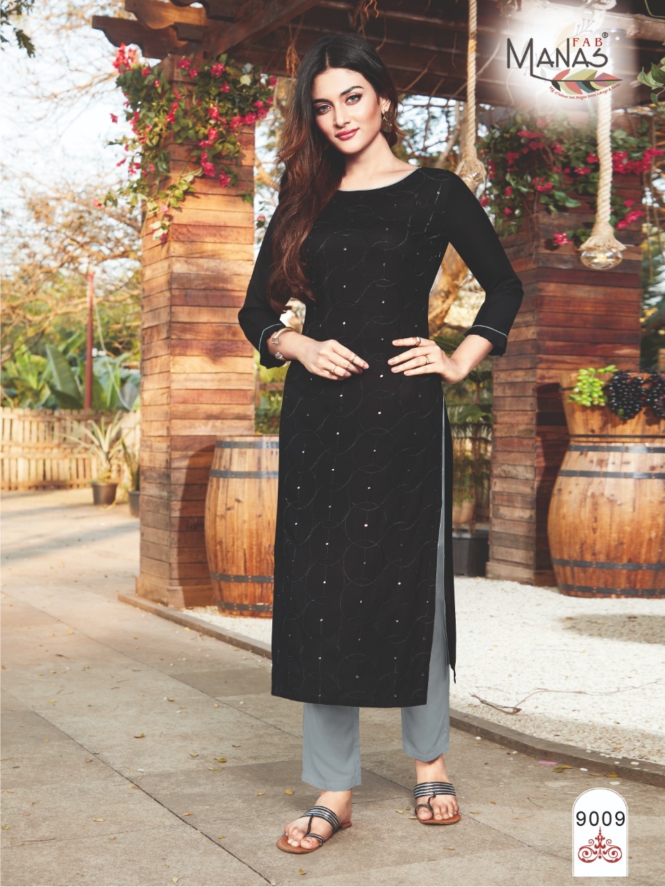 Sequence Rayon Embroidered Kurtis - 14 Kg Material, Sizes M-3xl | 10 Unique Designs, 3/4 Sleeve Style, Quick Dry, Washable, Customizable Logo