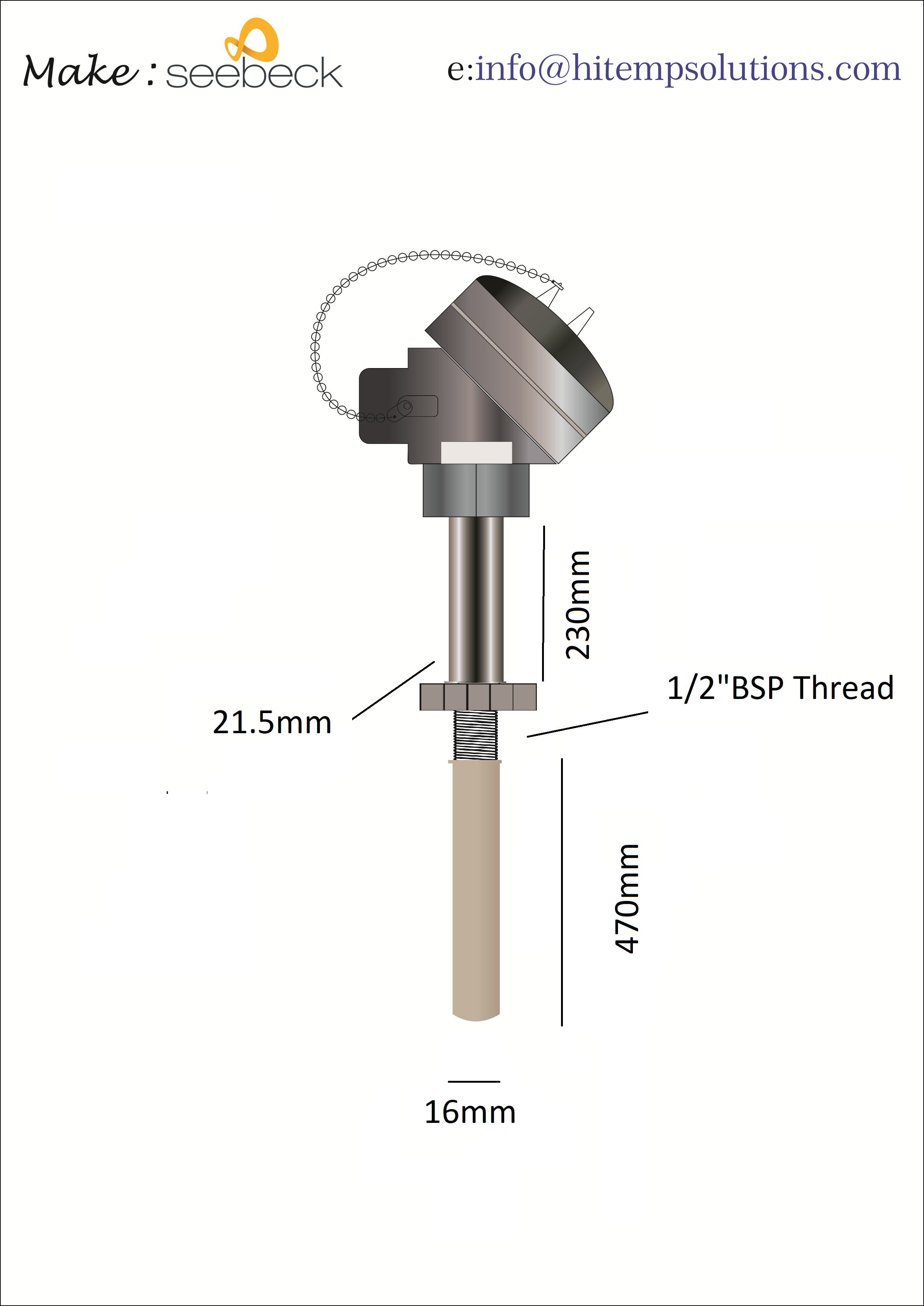 High Temperatature Ceramic Sensor Temperature Range: Upto 1800 Celsius (Oc)