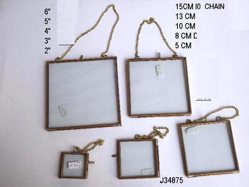 ब्रास हैंगिंग फोटो फ्रेम फ्लोटिंग फोटो फ्रेम