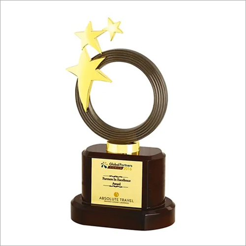 370 10.5 इंच प्रिंटेड स्टार ट्रॉफी