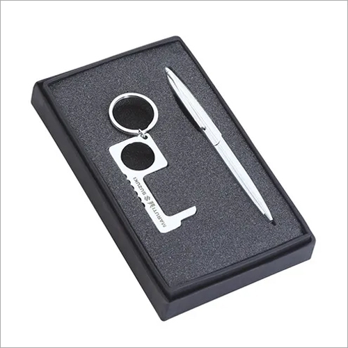 230 Metal Pen With Keychain Gift Set - Metal, Various Sizes Available | Rectangular Shape, Ideal for Corporate Gifts and Promotions