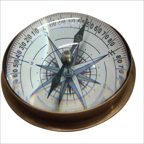 Black And Gold Antiqe Paper Weight Compass