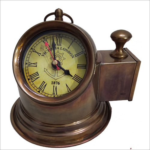 Helmet Watch With Box - Antique Black Finish, 5 Inch Size, 325g Weight | Decorative Timepiece for Tabletops, Signals Authenticity