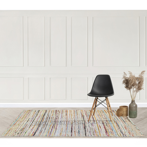 न्यू मॉडर्न स्टाइल इंडियन हैंडमेड कॉटन चिंदी कार्पेट बैक मटेरियल: वोवन बैक