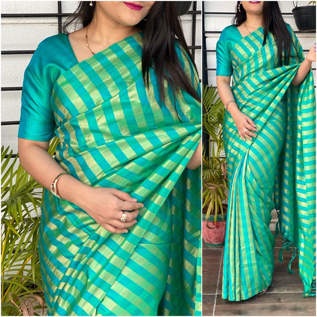 Saree - Silk Fabric, 5.50m For Saree & 0.80m For Blouse | Multi Color, Traditional Style, Perfect For All Seasons