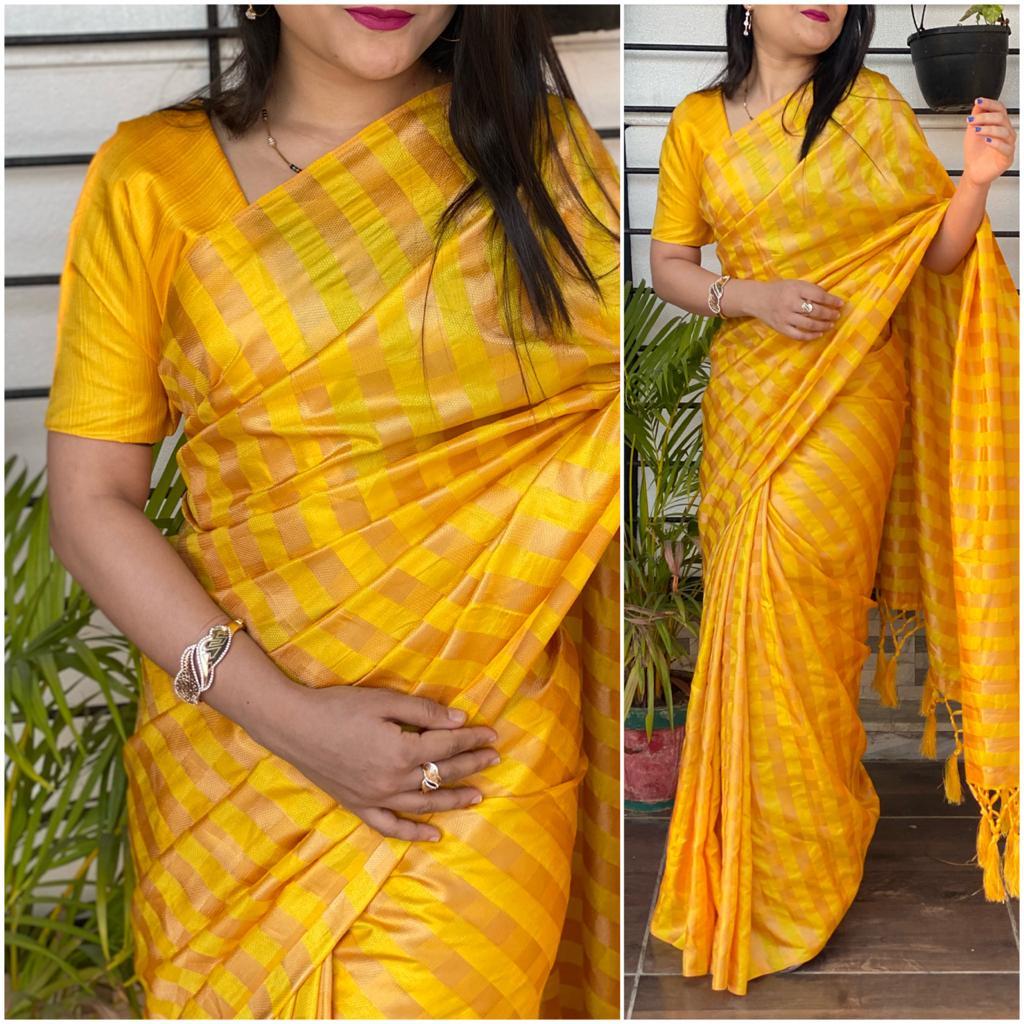 Saree - Silk Fabric, 5.50m For Saree & 0.80m For Blouse | Multi Color, Traditional Style, Perfect For All Seasons