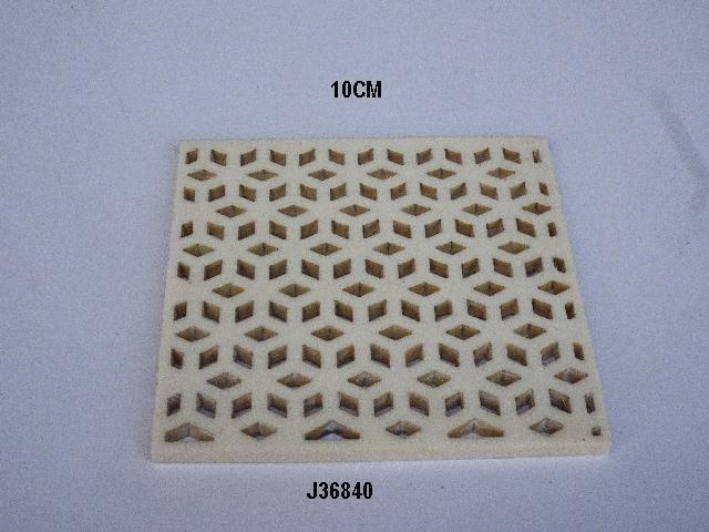 Handmade Bone Inlay Coasters Chevron Patterns