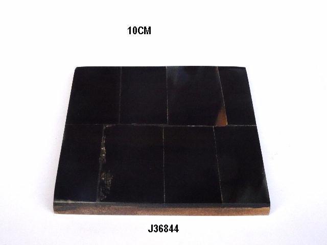 Handmade Bone Inlay Coasters Chevron Patterns