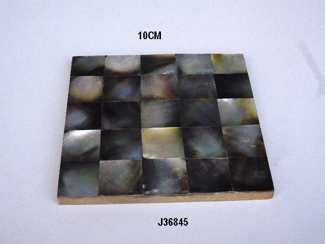Handmade Bone Inlay Coasters Chevron Patterns
