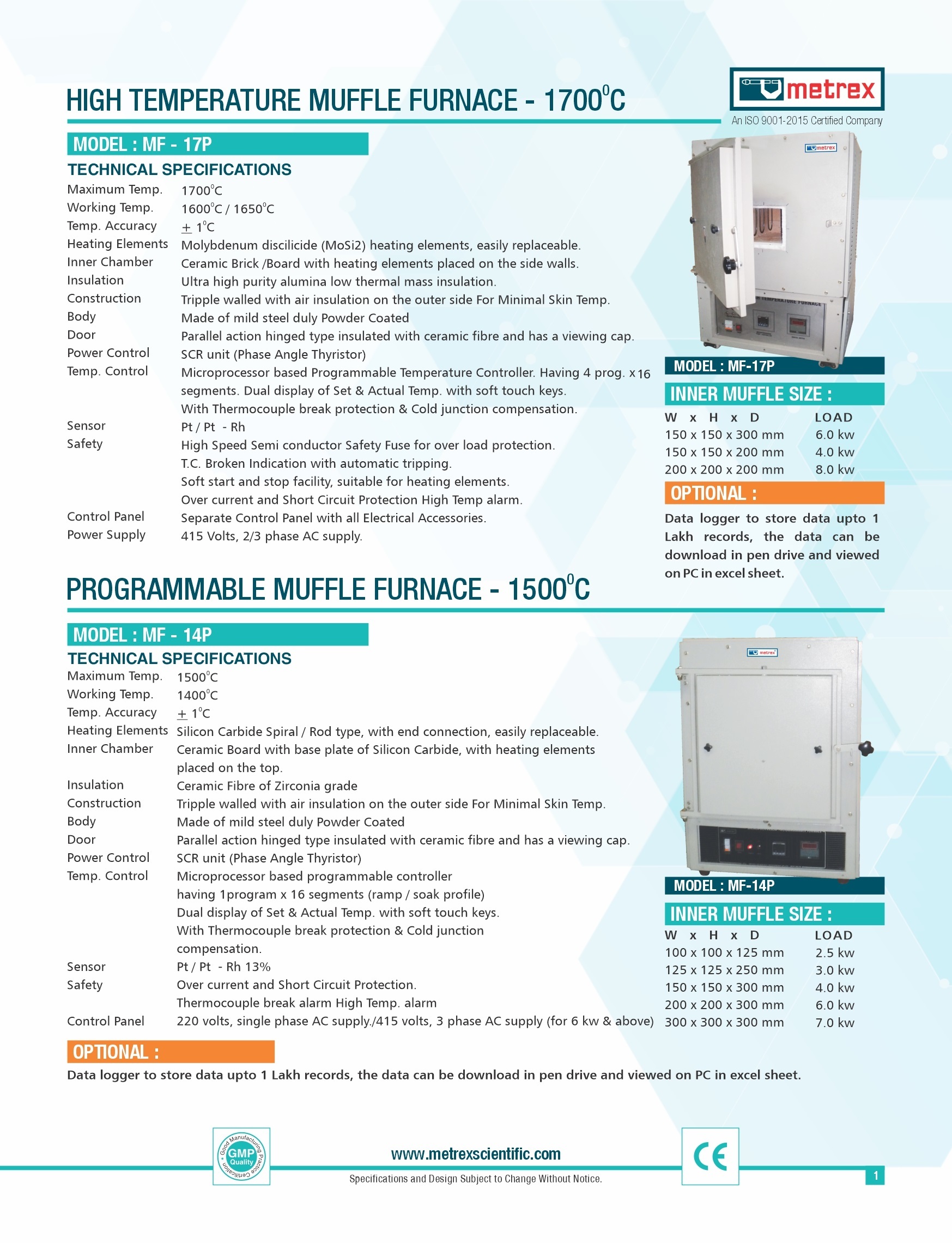 High Temperature Muffle Furnace - 1700 C