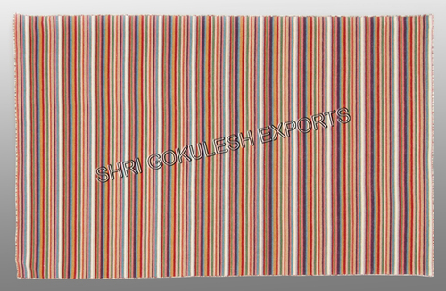 Pure Indian Handmade 100% Wool Flat Weave Carpets Back Material: Woven Back