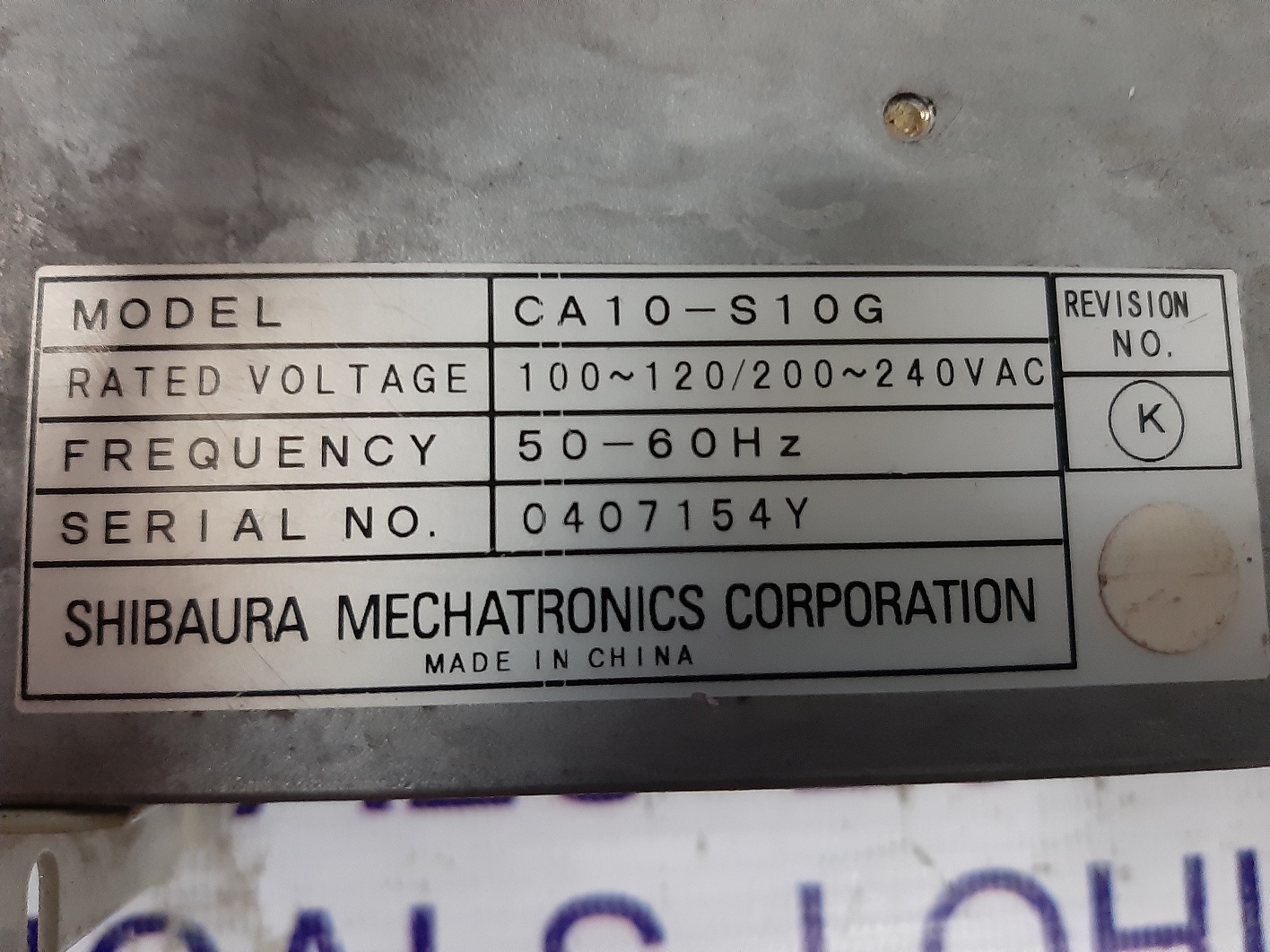 Shibaura Ac Servo Drive Ca10-s10g
