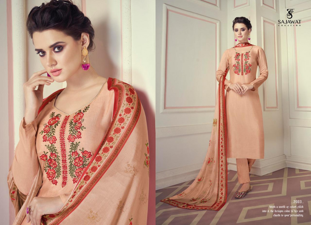 Salwar Suit - Pyor Viscose & Santoon Silk, Full Stitched Sizes L-xxl, Multi Color, Heavy Barik Stitch Embroidery, Full Sleeves, Washable