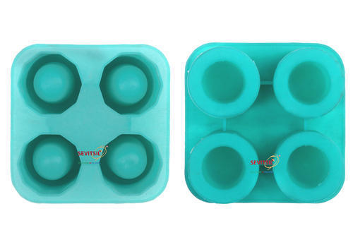 Blue Silicone Rubber Ice Shot Glass Mold