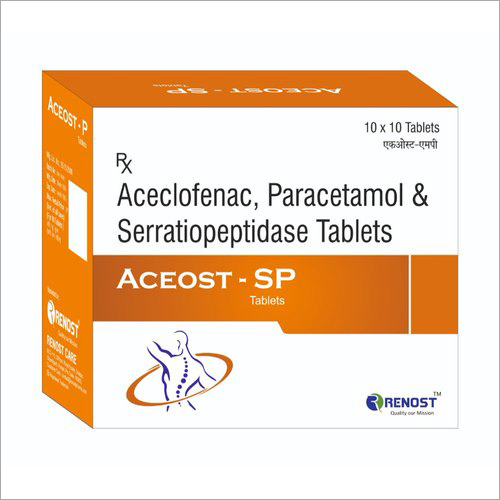 एसिक्लोफेनाक 100 मिलीग्राम पेरासिटामोल 325 मिलीग्राम सेराटियोपेप्टिडेज़ 15 मिलीग्राम