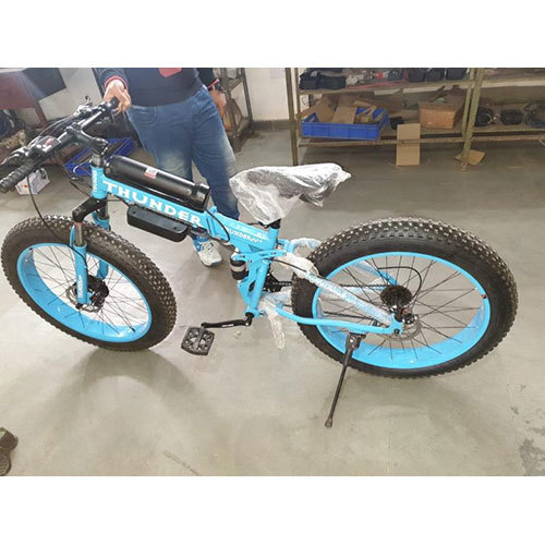Electric Folding Fat Tyres Double Shockers & Disc Brakes - Fork Material: Aluminum