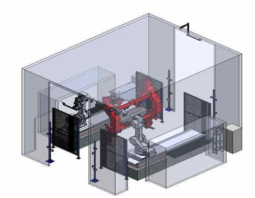 रोबोटिक पेंटिंग बूथ बिजली की खपत: 440 वोल्ट (V)
