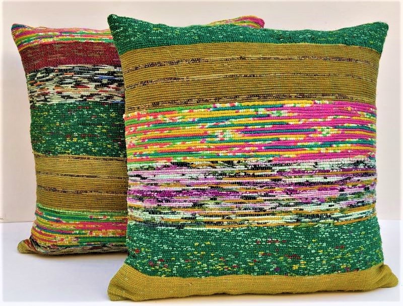 Multicolor Cotton Hand Loom Cushion