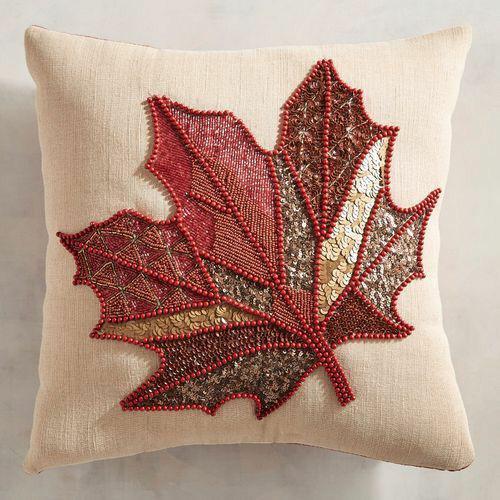 Beaded Cushion Cover - 16x16 Inches, Square Shape With Zipper | Custom Sizes & Styles, Alluring Patterns For Home Aesthetics