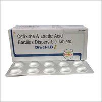 Cefixime और लैक्टिक एसिड बैसिलस फैलाने योग्य गोलियाँ