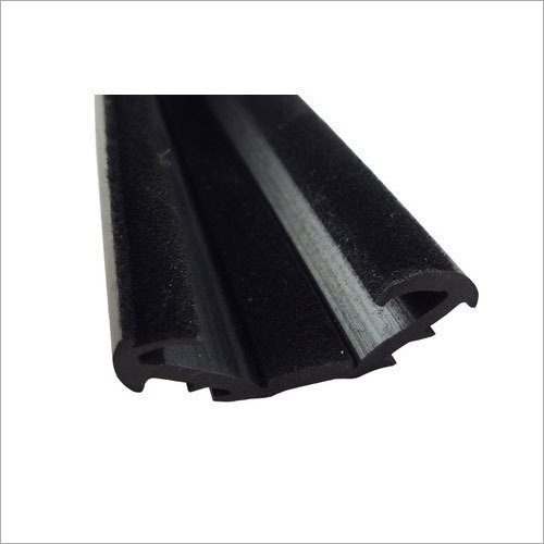 Rubber Flocked Channel - Rubber, 25 to 50 M Length, Black Color | Hardness 30 - 90 Shore A, Chemical Resistant, Low Maintenance