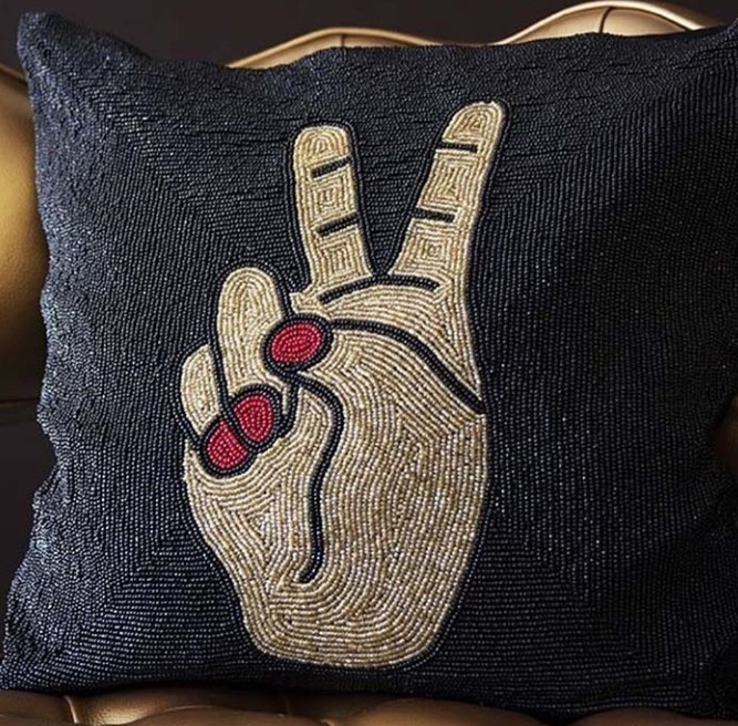Multi Beaded Cushion Cover