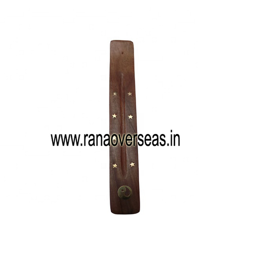 Wood Wooden Incense Stick Stand Ying Yang Sign