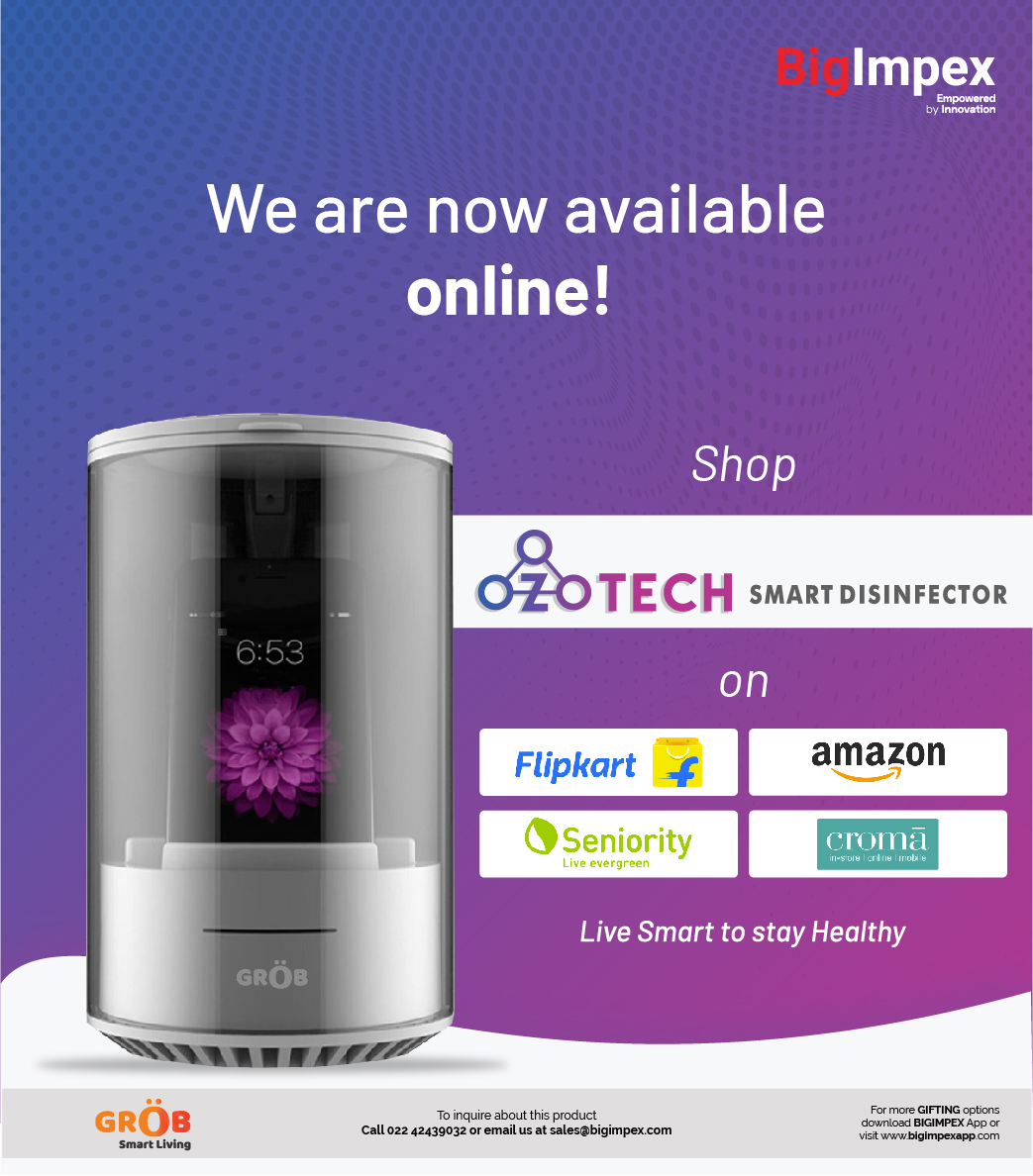 White Ozotech Smart Disinfector