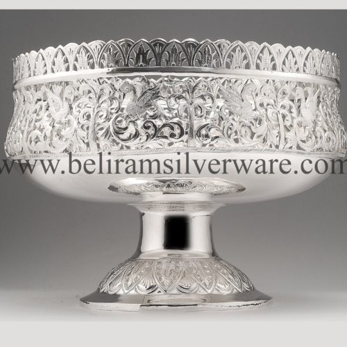 Cutwork Bowl Silver Centerpiece