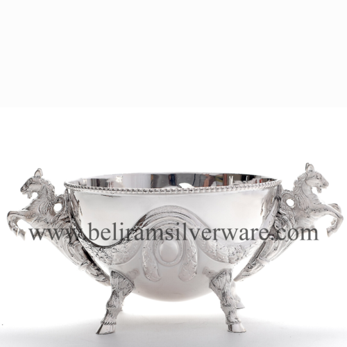 Horse Legged Silver Bowl Centerpiece