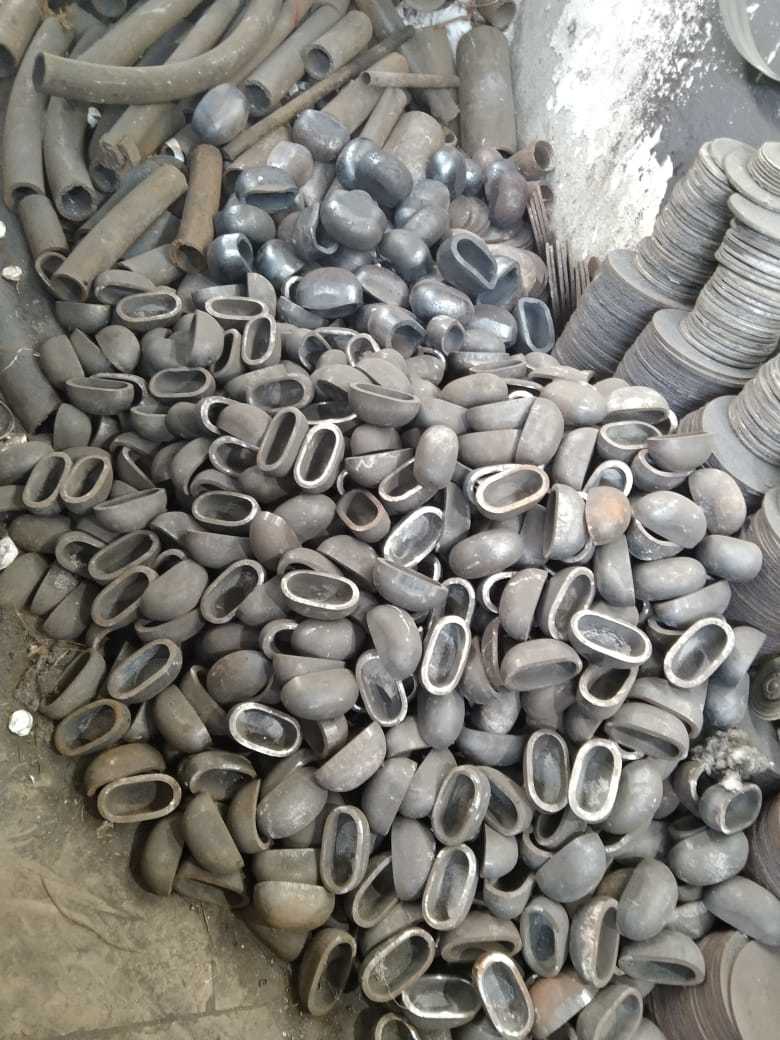 Mild Steel End Cap - Carbon Steel, Round Shape, Silver Color | Warranty Included, Durable Design