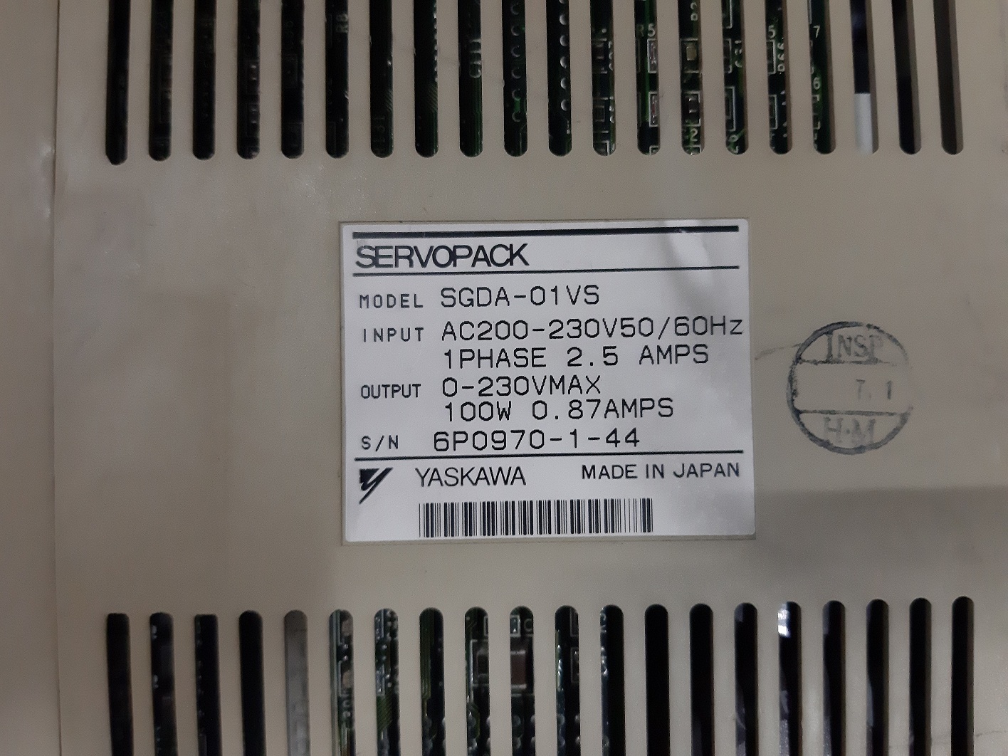 Yaskawa Servopack Ac Servo Drive Sgda-01vs