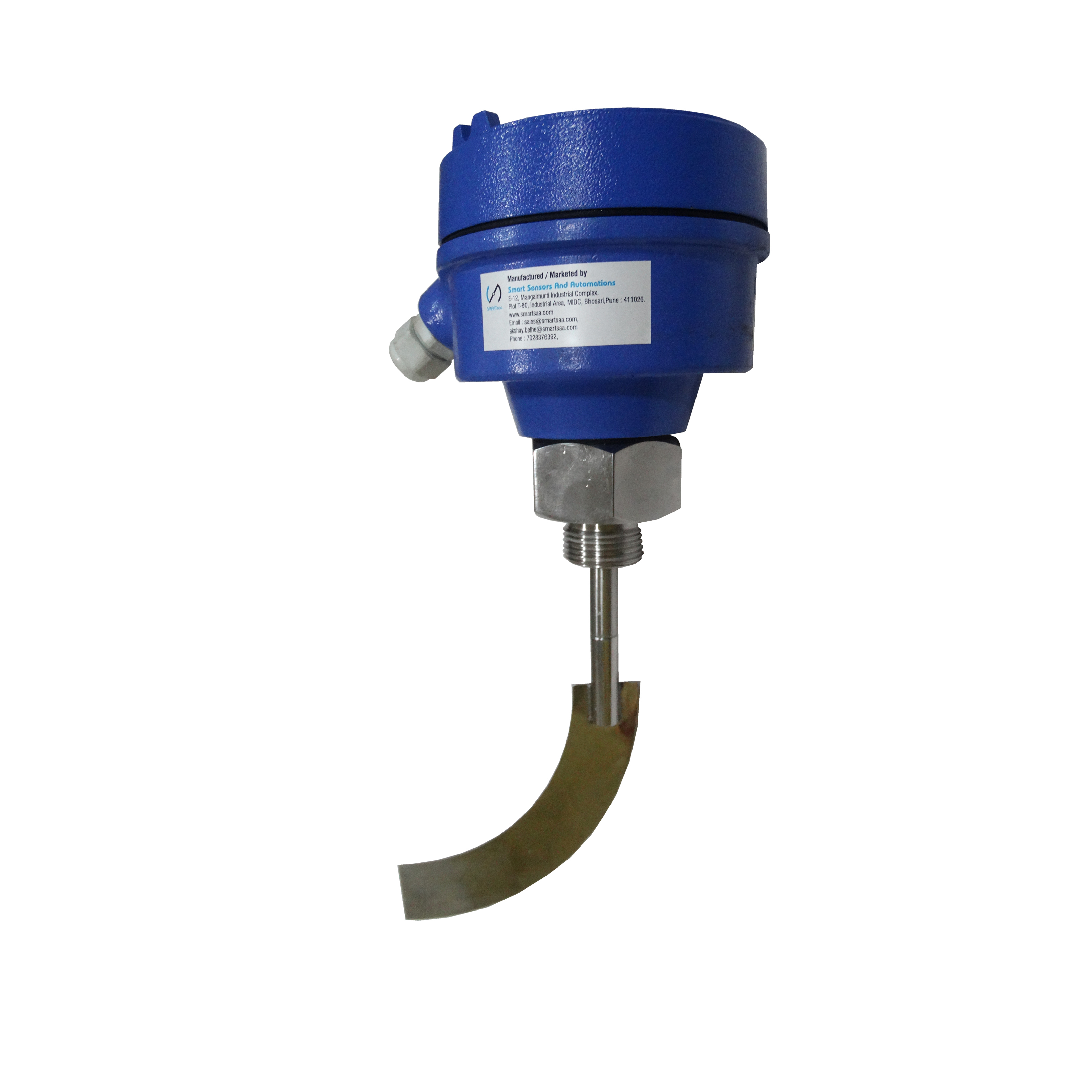Hopper Level Switch - Stainless Steel, Rod/disc/rope Sizes, Blue & Gray | Industrial Level Sensor, 220-240 Volt, Dust & High Temp Resistant