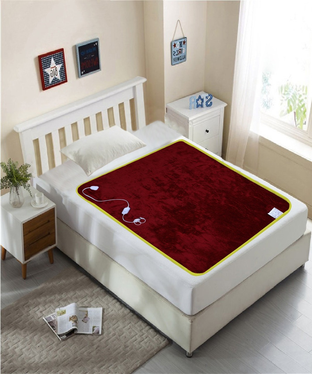 Electric Blanket - Polyester, 60" X 80", 100 Watts | 120 Volts, 10 Ft Cord Length, 1-year Warranty, 3 Lbs