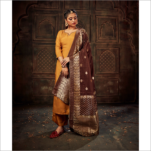 Ladies Modern Silk Suit - Ethereal Washable Silk Fabric, 3/4 Sleeve Design for All Seasons