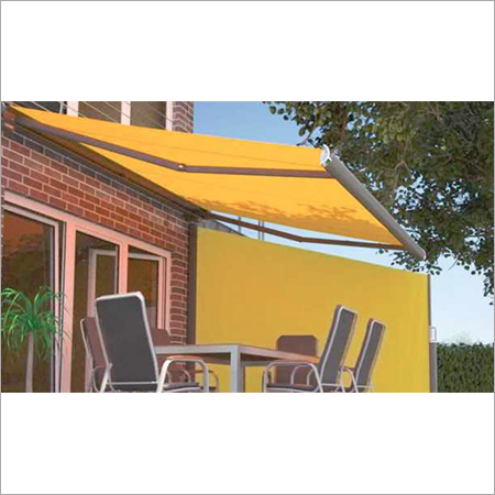 Sun Awning - Durable Weather-Resistant Fabric, Yellow Color Ideal for House, Office, Shop, Warehouse