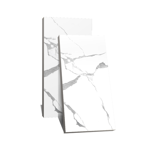 Ceramic & Porcelain Floor Tiles - 600x1200mm, Empire White, Polished Finish | Acid-resistant, Wear-resistant, Antibacterial, Non-slip
