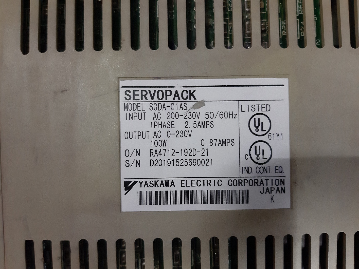 Yaskawa Servopack Servo Drive Ac Drive Sgda-01as