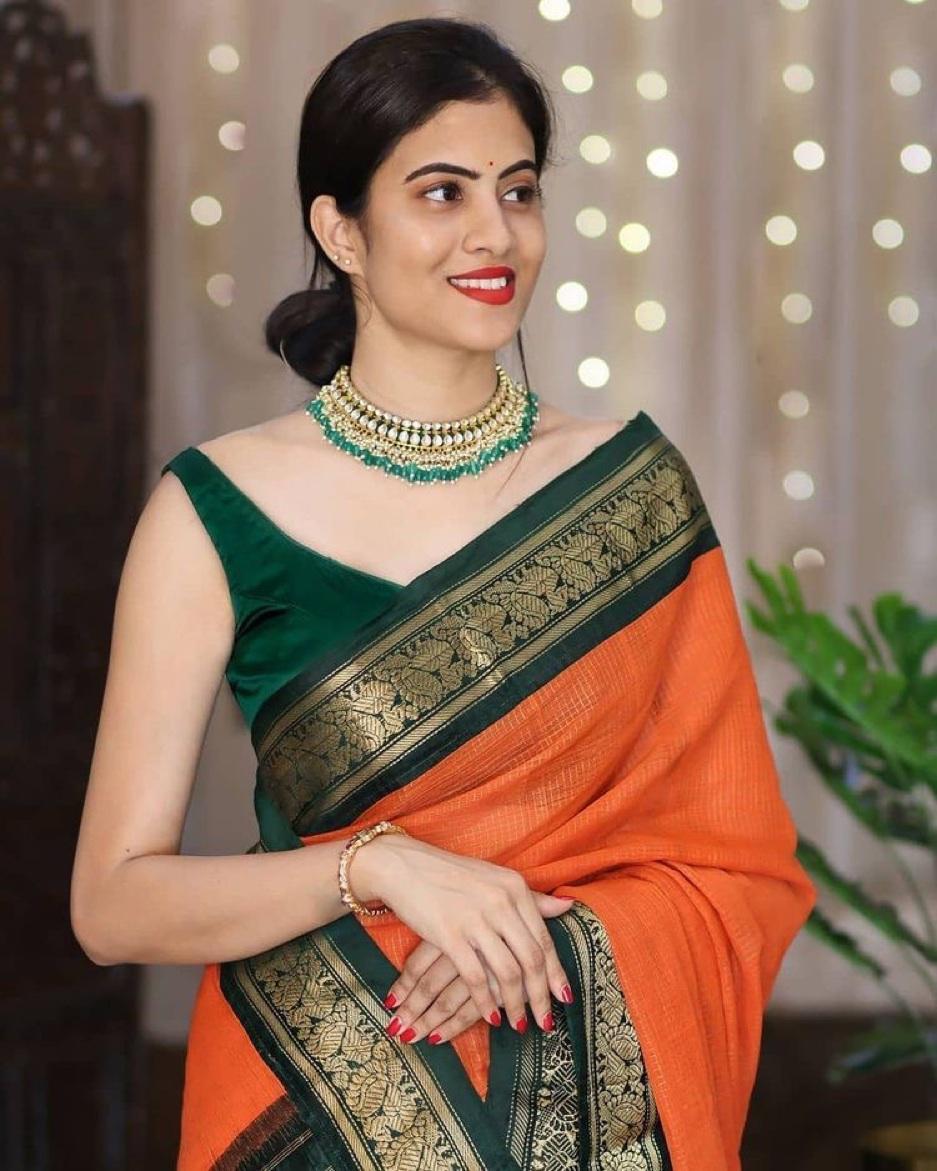 Banarasi Silk Saree - 5.5 Meter Length, Multi Colour Design | Breathable, Organic Fabric For All Seasons And Traditional Occasions